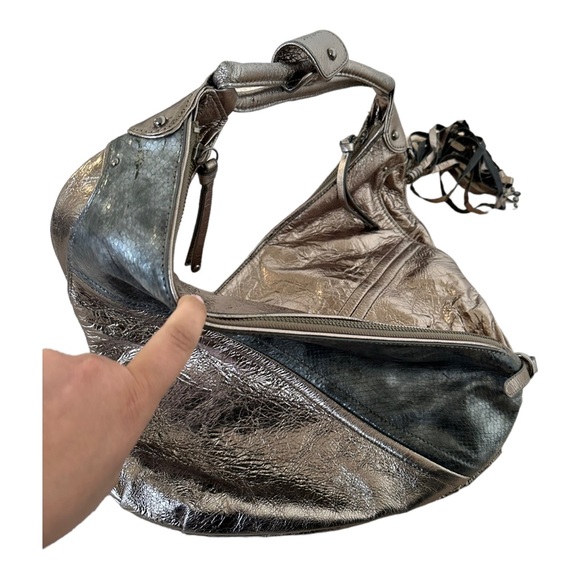 Botkier ‘Chrystie’ Metallic Leather Hobo Bag - Picture 2 of 4